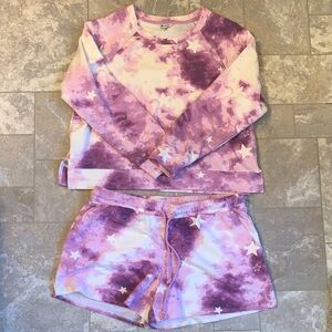 Wildfox Purple and White Starry Kids Pajama Set